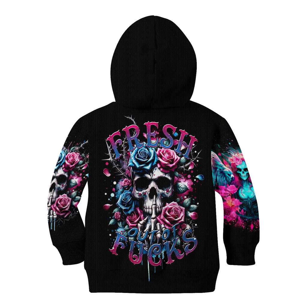 Rose Skull Kid Hoodie Fresh Out Of Fucks