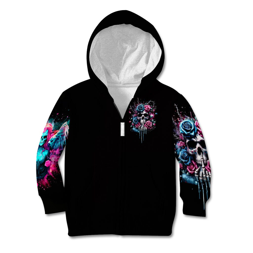 Rose Skull Kid Hoodie Fresh Out Of Fucks