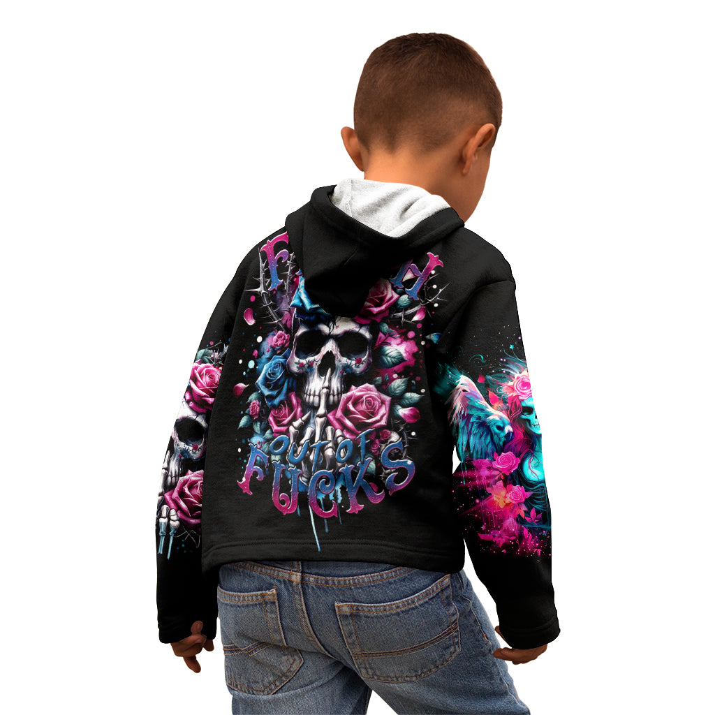 Rose Skull Kid Hoodie Fresh Out Of Fucks