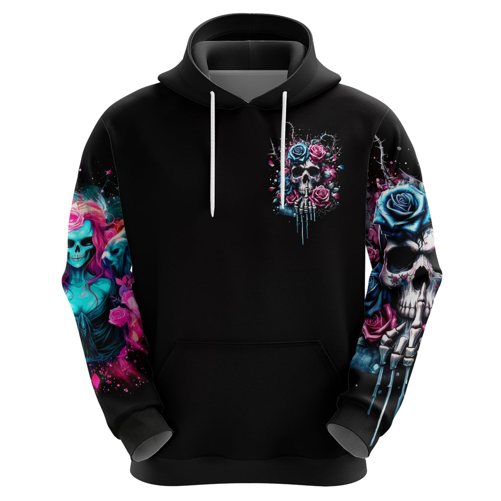 Rose Skull Zip Hoodie Fresh Out Of Fucks