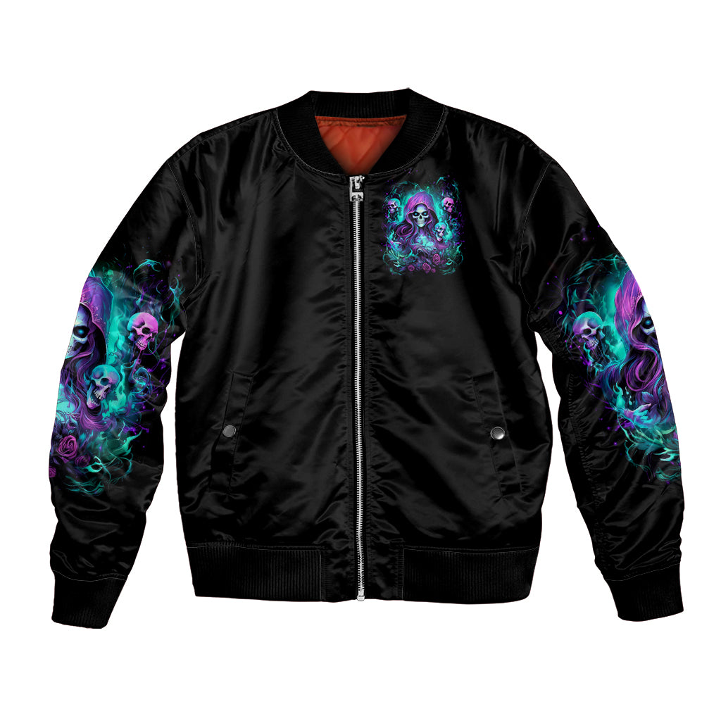 Witch Skull Bomber Jacket If I'm Too Quiet And Smiling You Might Want To Run