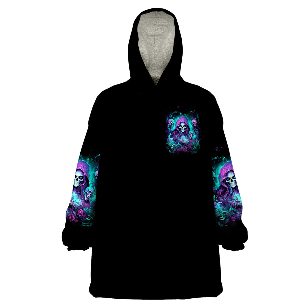 Witch Skull Wearable Blanket Hoodie If I'm Too Quiet And Smiling You Might Want To Run