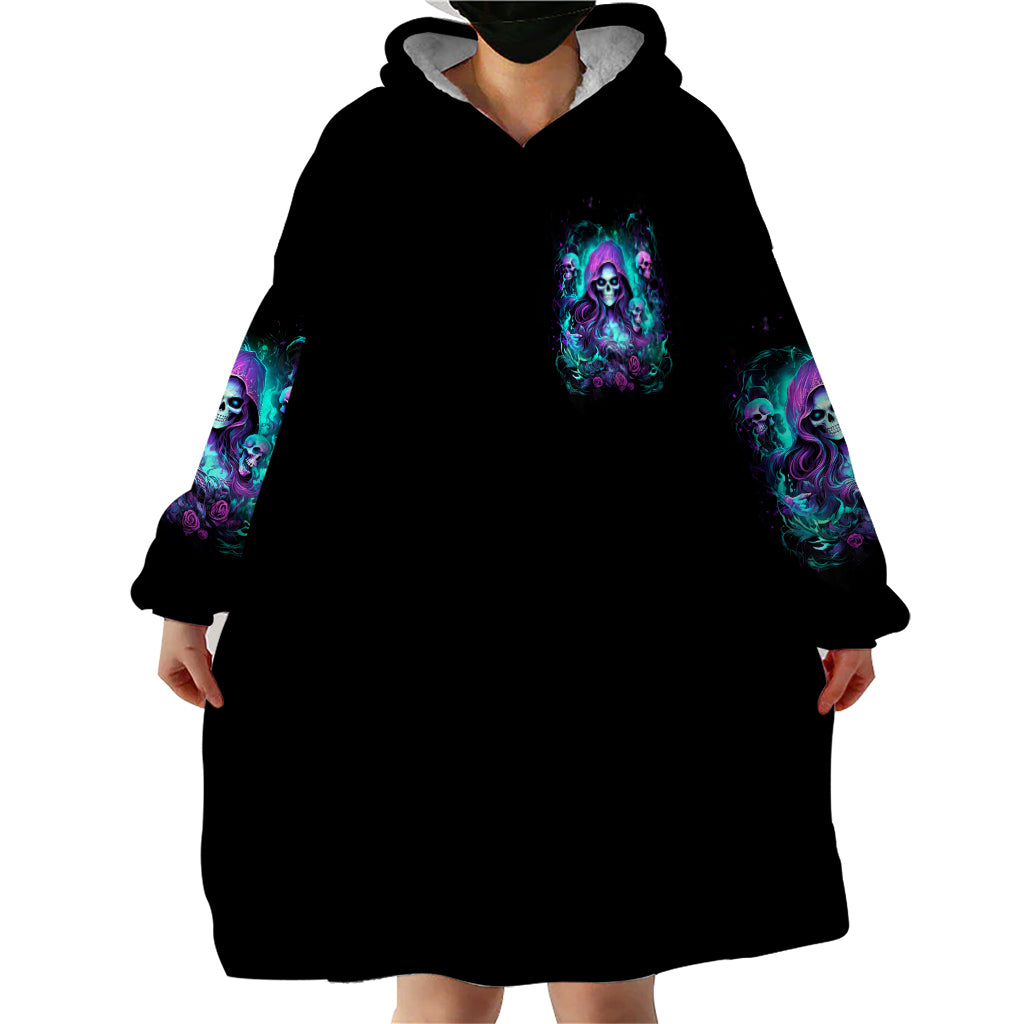 Witch Skull Wearable Blanket Hoodie If I'm Too Quiet And Smiling You Might Want To Run