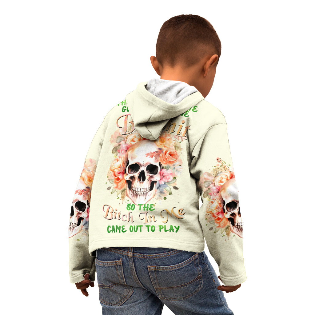 Rose Skull Kid Hoodie The Good Girl In Me Got Tired Of The Bullshit