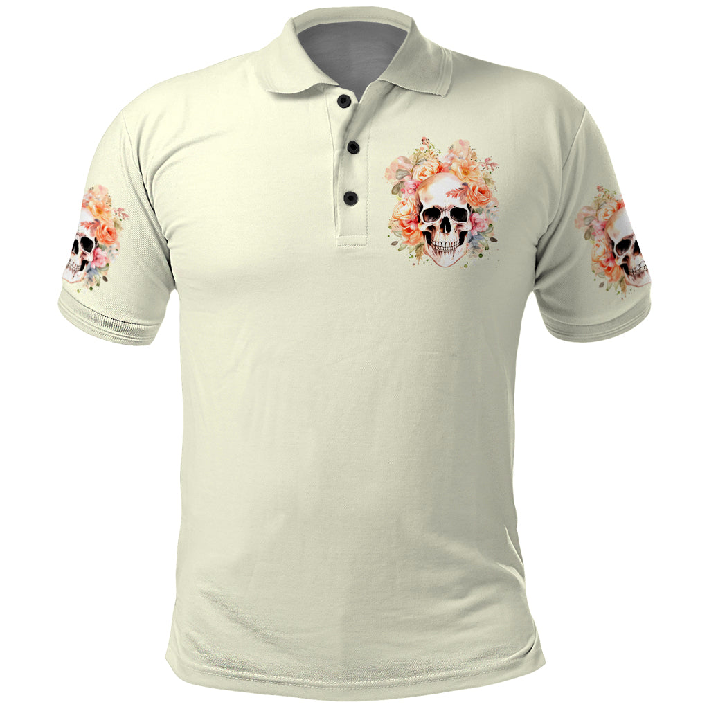 Rose Skull Polo Shirt The Good Girl In Me Got Tired Of The Bullshit