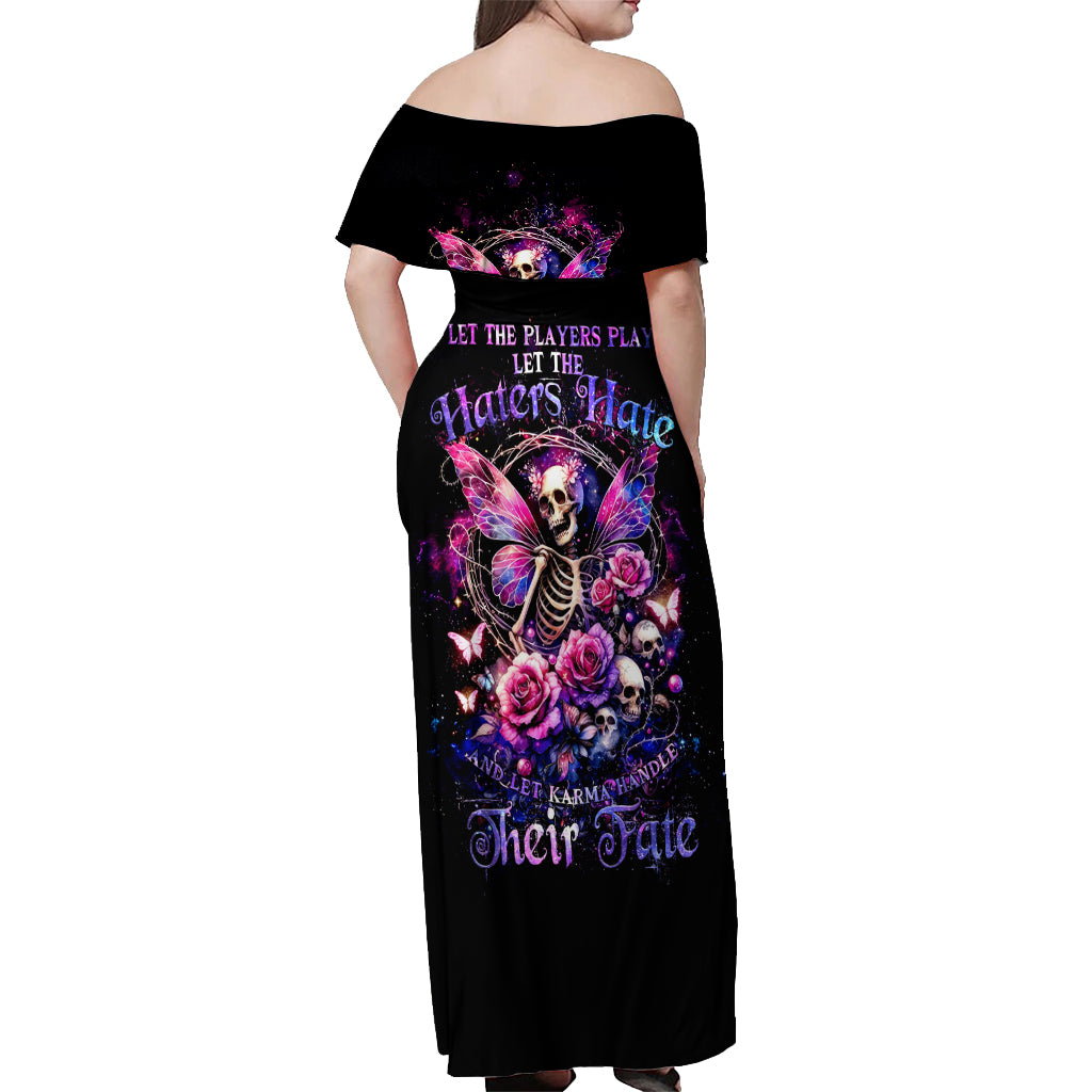Fairy Skull Off Shoulder Maxi Dress Let Karma Handle Their Fate
