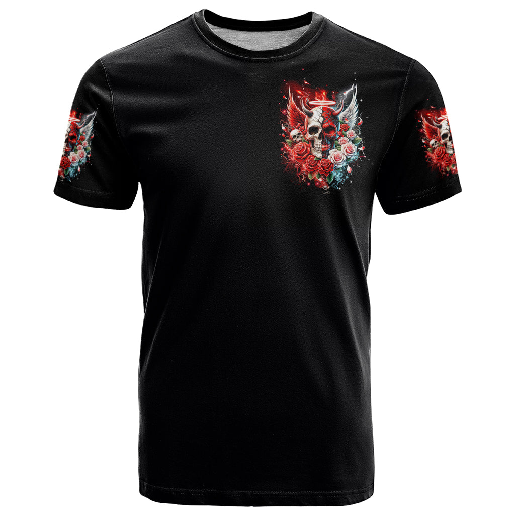 Evil Angel Skull T Shirt Even The Devil Was Once An Angel