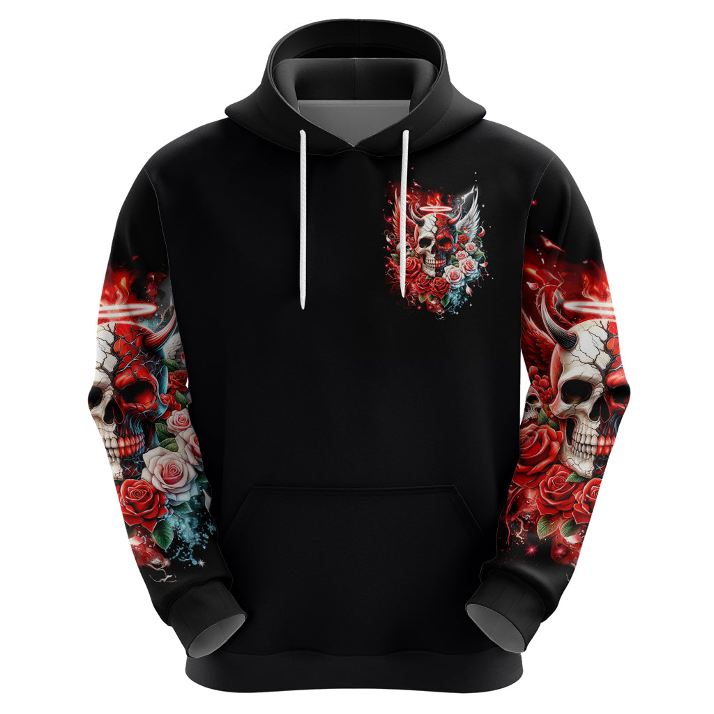 Evil Angel Skull Zip Hoodie Even The Devil Was Once An Angel
