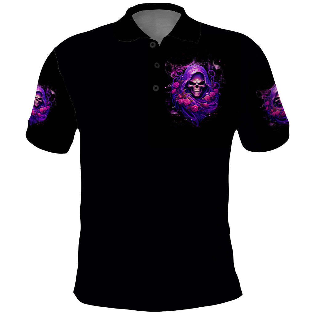 Reaper Skull Polo Shirt I'm Not Ant-Social I'm Just Not User Friendly