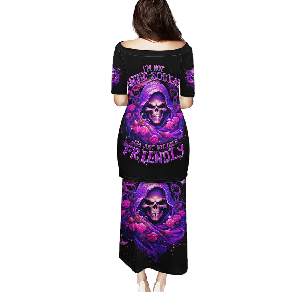 Reaper Skull Puletasi I'm Not Ant-Social I'm Just Not User Friendly