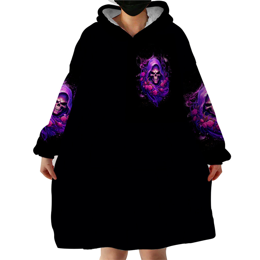 Reaper Skull Wearable Blanket Hoodie I'm Not Ant-Social I'm Just Not User Friendly
