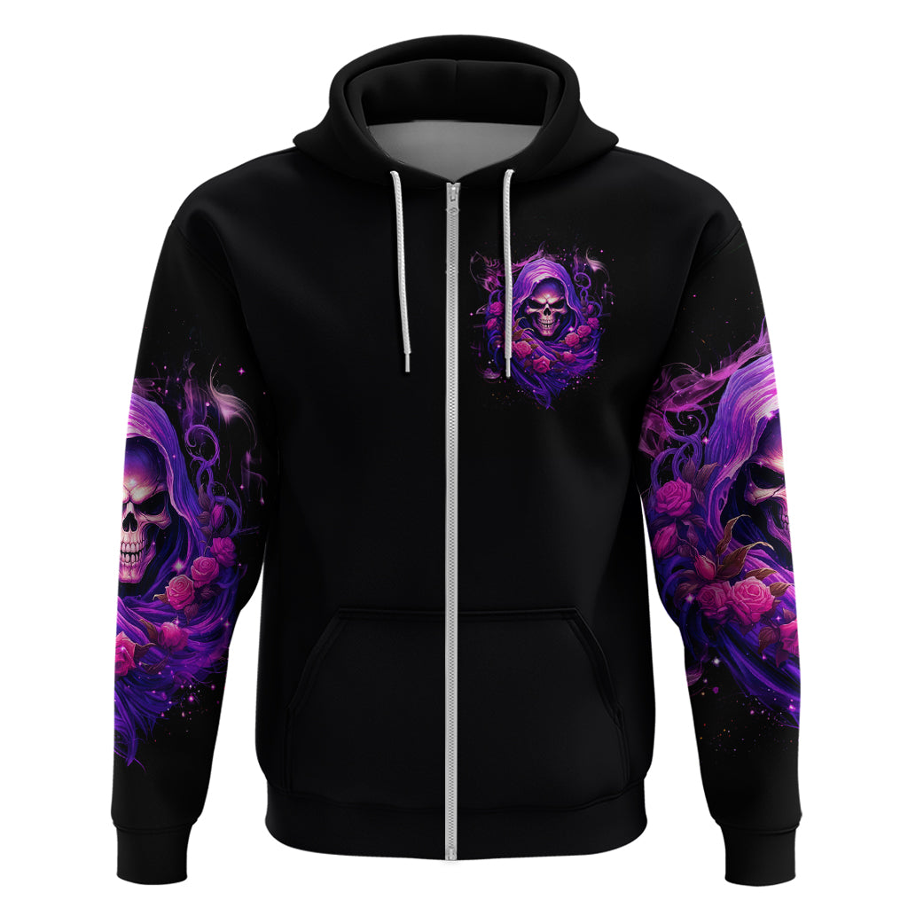 Reaper Skull Zip Hoodie I'm Not Ant-Social I'm Just Not User Friendly