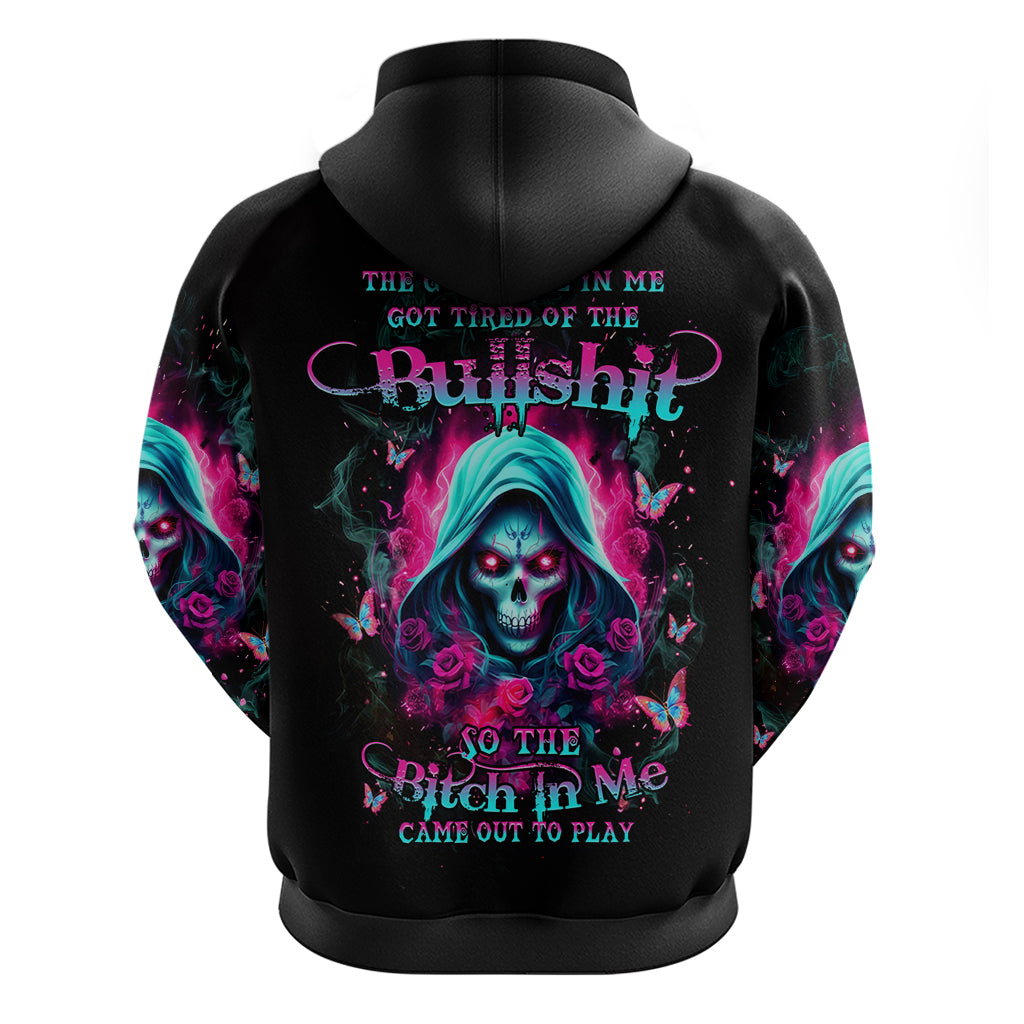 Witch Skull Zip Hoodie The Good Girl In Me Got Tired Of The Bullshit