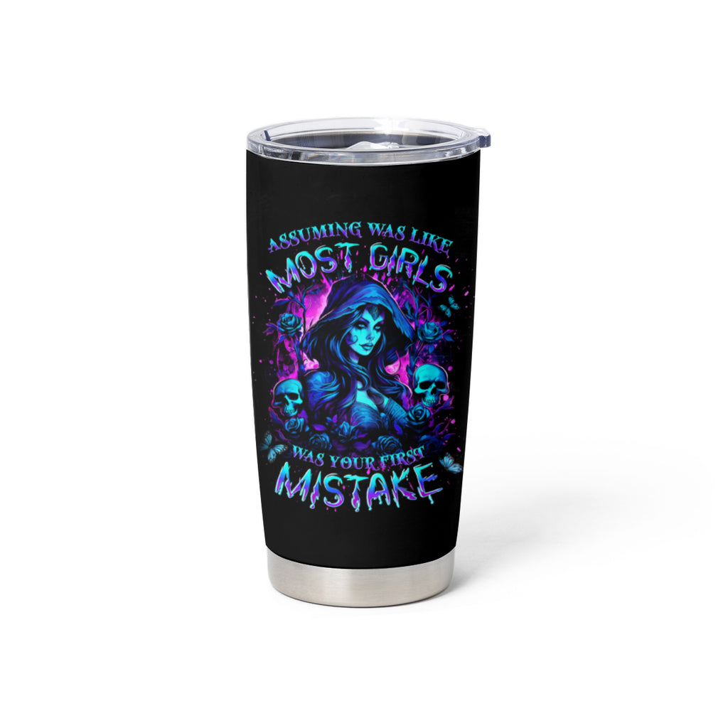 Witch Skull Tumbler Cup Assuming Was Like Most Girls Was Your First Mistake
