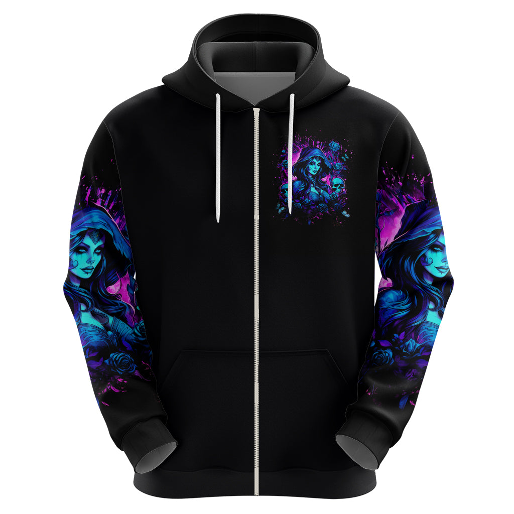 Witch Skull Zip Hoodie Assuming Was Like Most Girls Was Your First Mistake