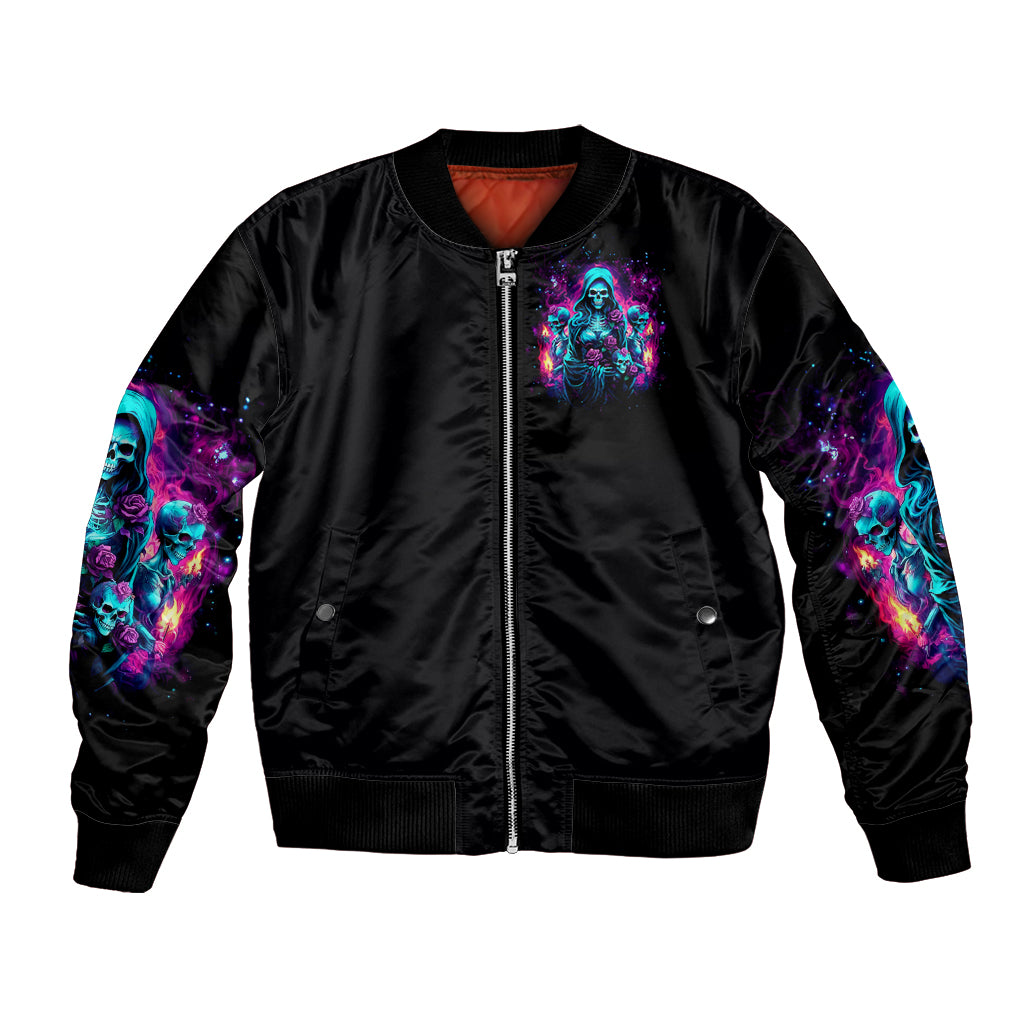 Witch Skull Bomber Jacket I Have 3 Sides And The Side You Never Want To See