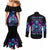 Witch Skull Couples Matching Mermaid Dress and Long Sleeve Button Shirt I Have 3 Sides And The Side You Never Want To See