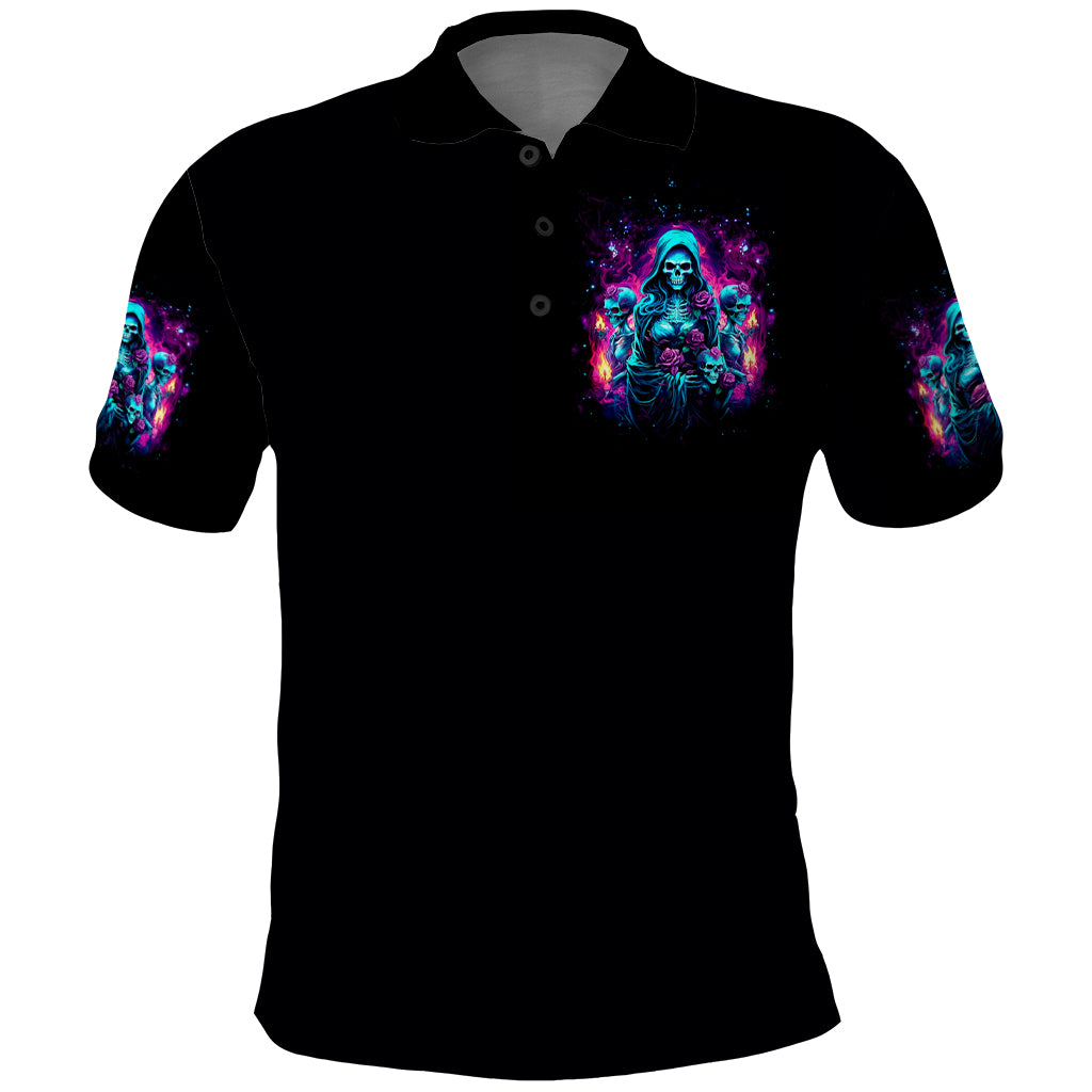Witch Skull Polo Shirt I Have 3 Sides And The Side You Never Want To See