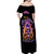 Sunflower Skull Off Shoulder Maxi Dress She Is Sunshine Mixed With A Little Hurricane