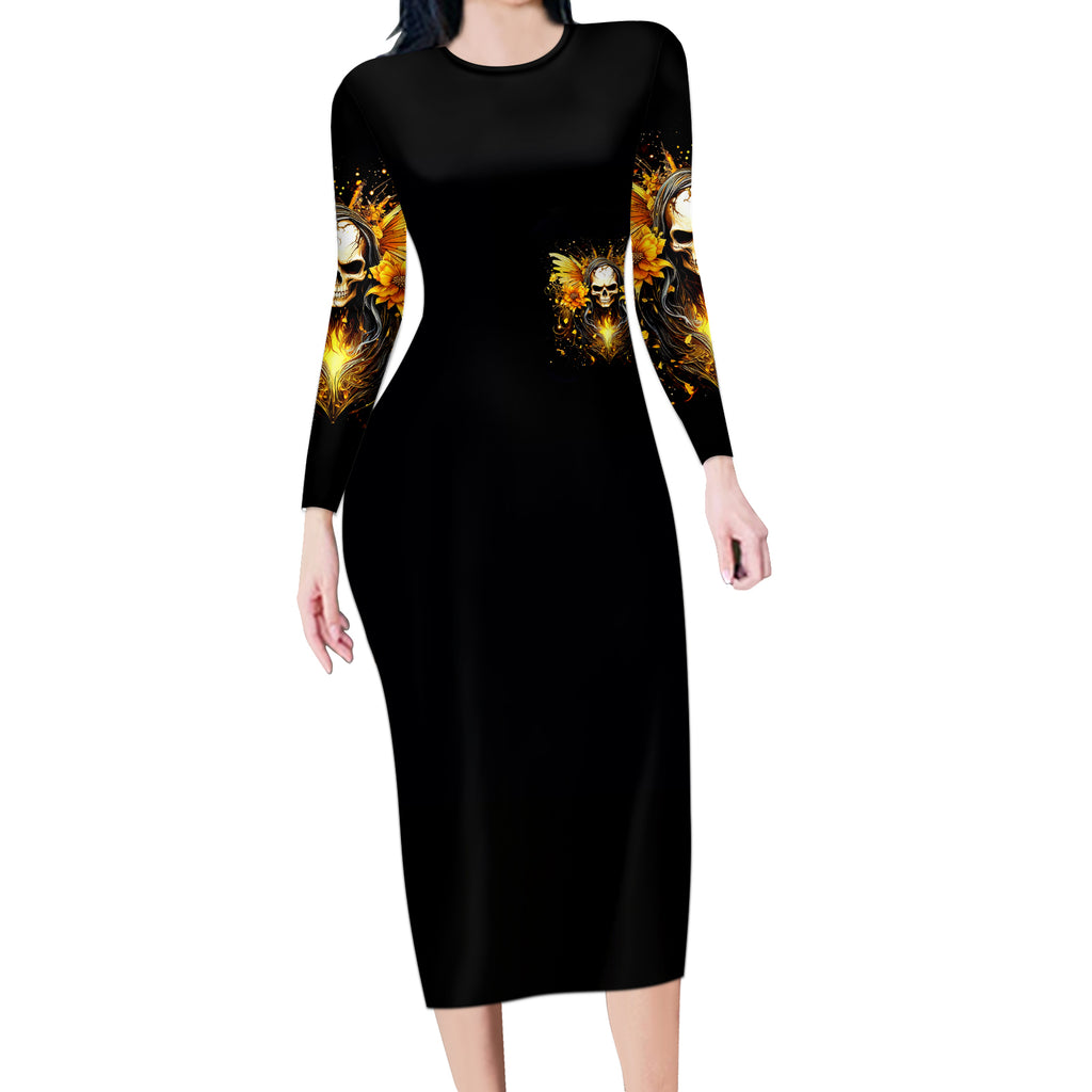 Fairy Skull Long Sleeve Bodycon Dress The Good Girl In Me Got Tired Of The Bullshit