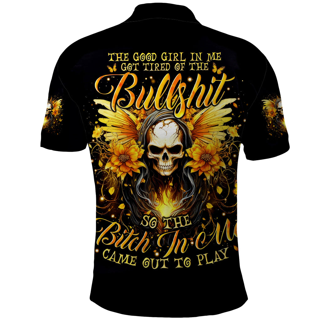 Fairy Skull Polo Shirt The Good Girl In Me Got Tired Of The Bullshit