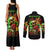 Rose Skull Couples Matching Tank Maxi Dress and Long Sleeve Button Shirt Stuck Between IDK IDC