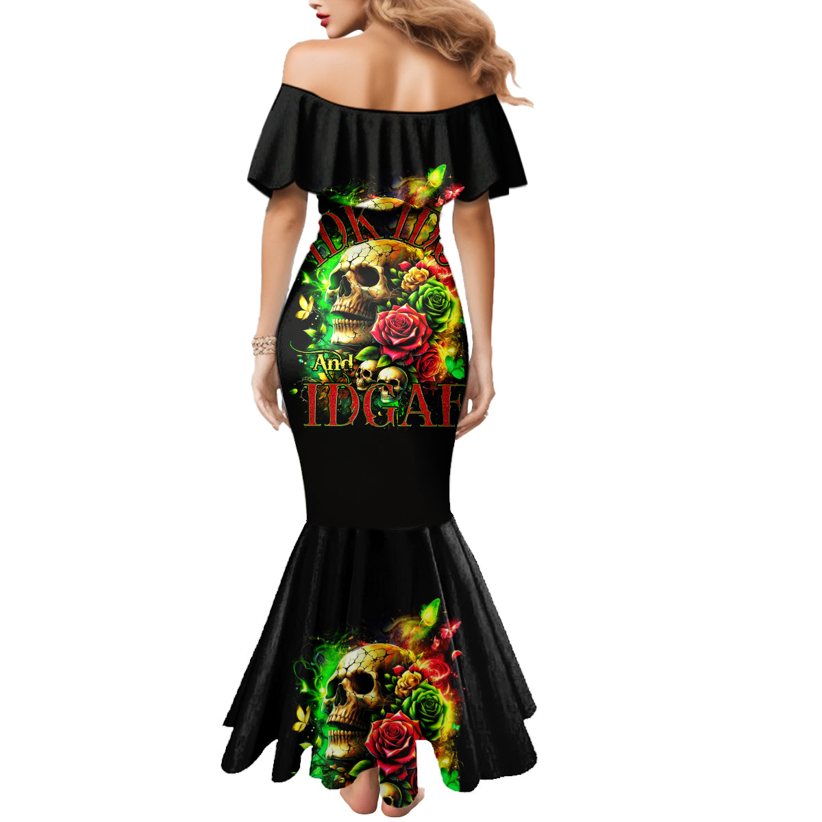 Rose Skull Mermaid Dress Stuck Between IDK IDC
