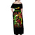 Rose Skull Off Shoulder Maxi Dress Stuck Between IDK IDC
