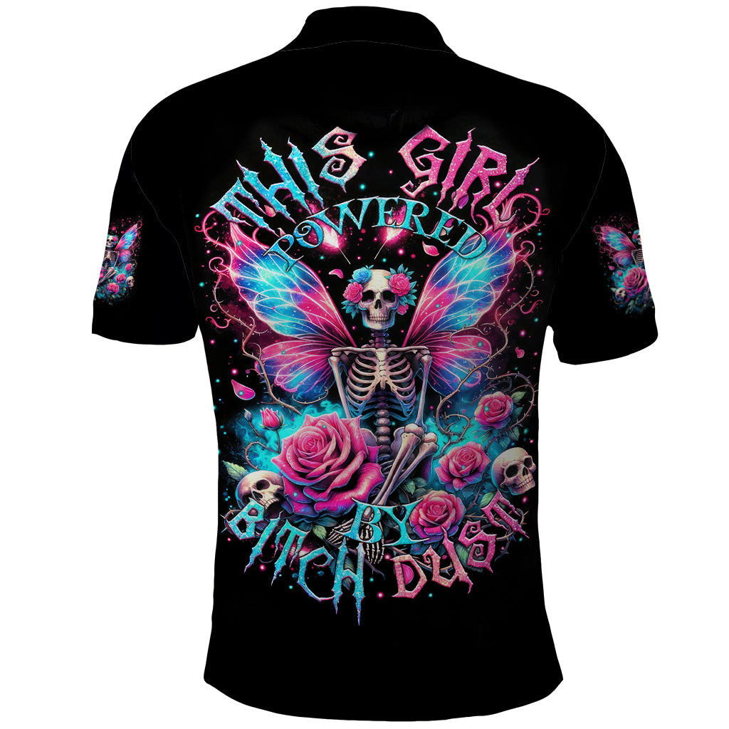 Fairy Skull Polo Shirt This Girl Powered By Bitch Dust
