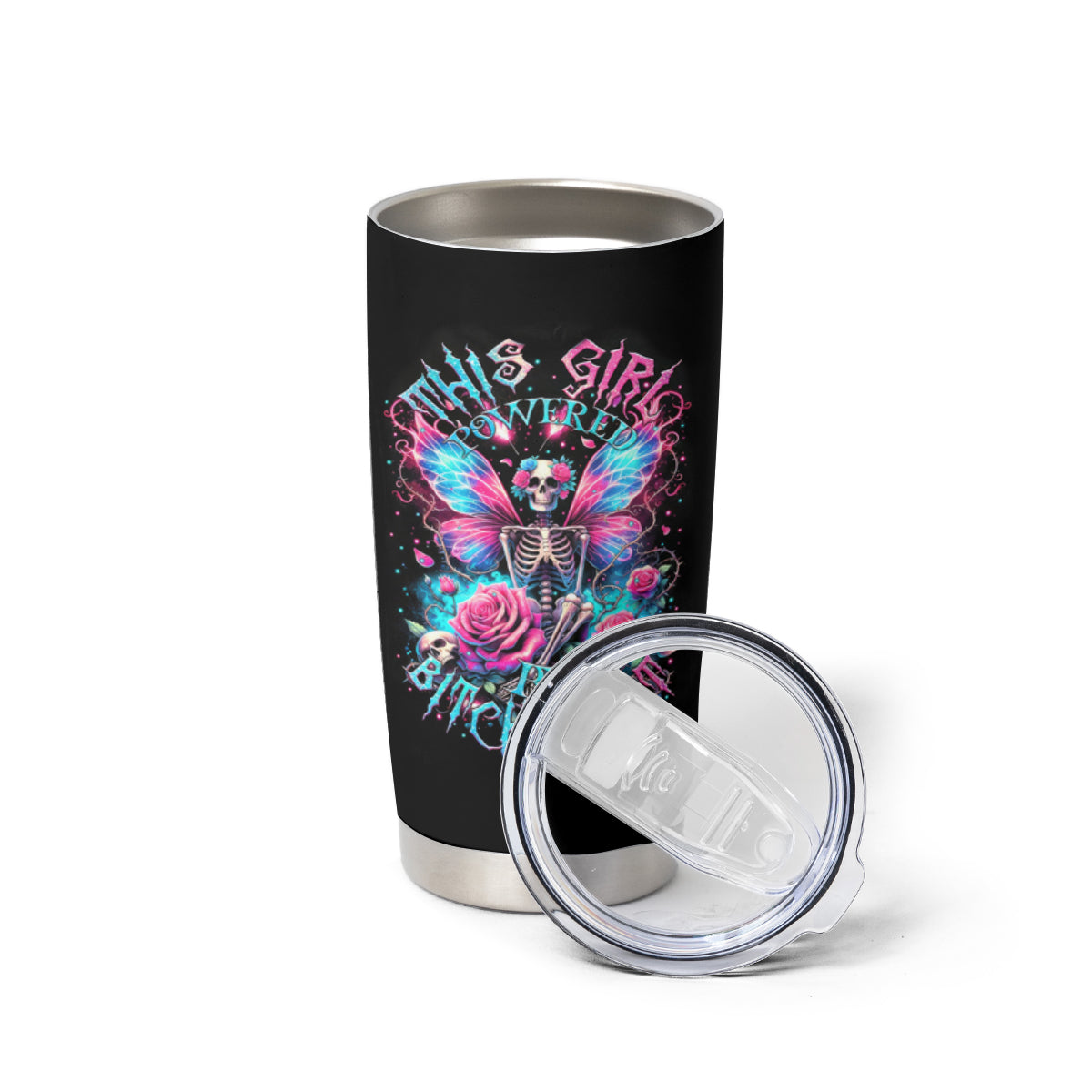 Fairy Skull Tumbler Cup This Girl Powered By Bitch Dust