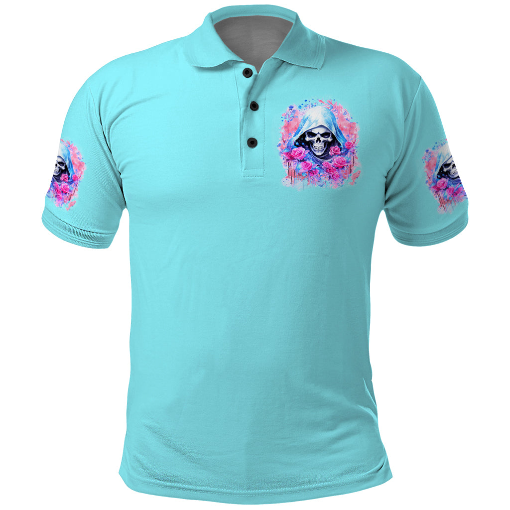 Witch Skull Polo Shirt Assuming Was Like Most Girls Was Your First Mistake