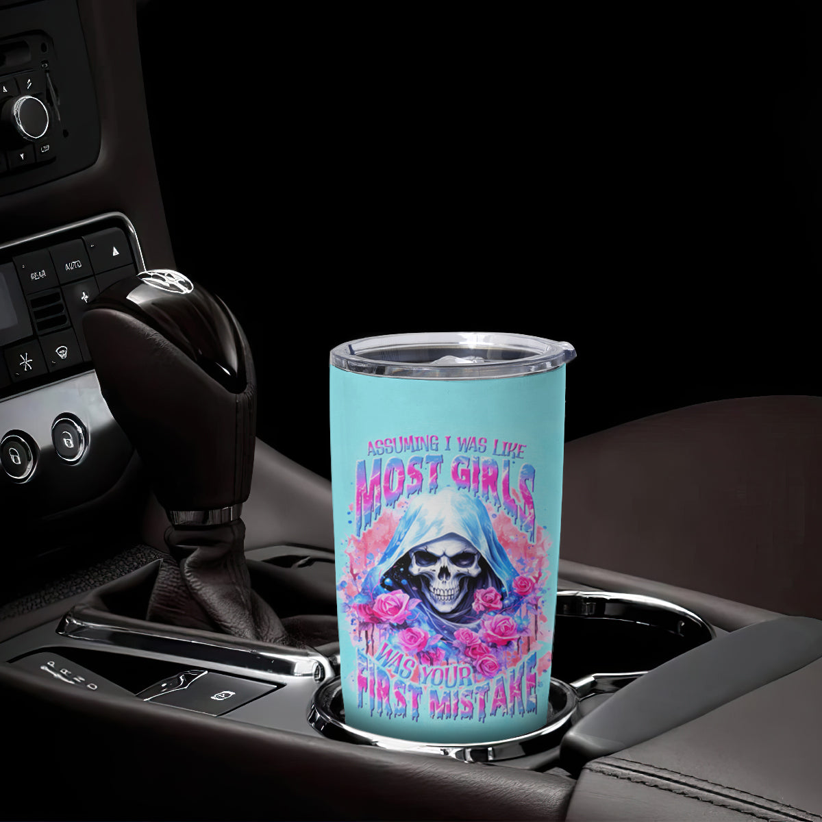 Witch Skull Tumbler Cup Assuming Was Like Most Girls Was Your First Mistake