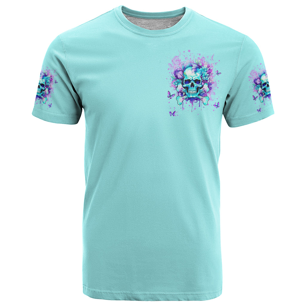 Flower Skull T Shirt I'm A Bitch With A Low Bullshiit Tolrange Don't Try Me