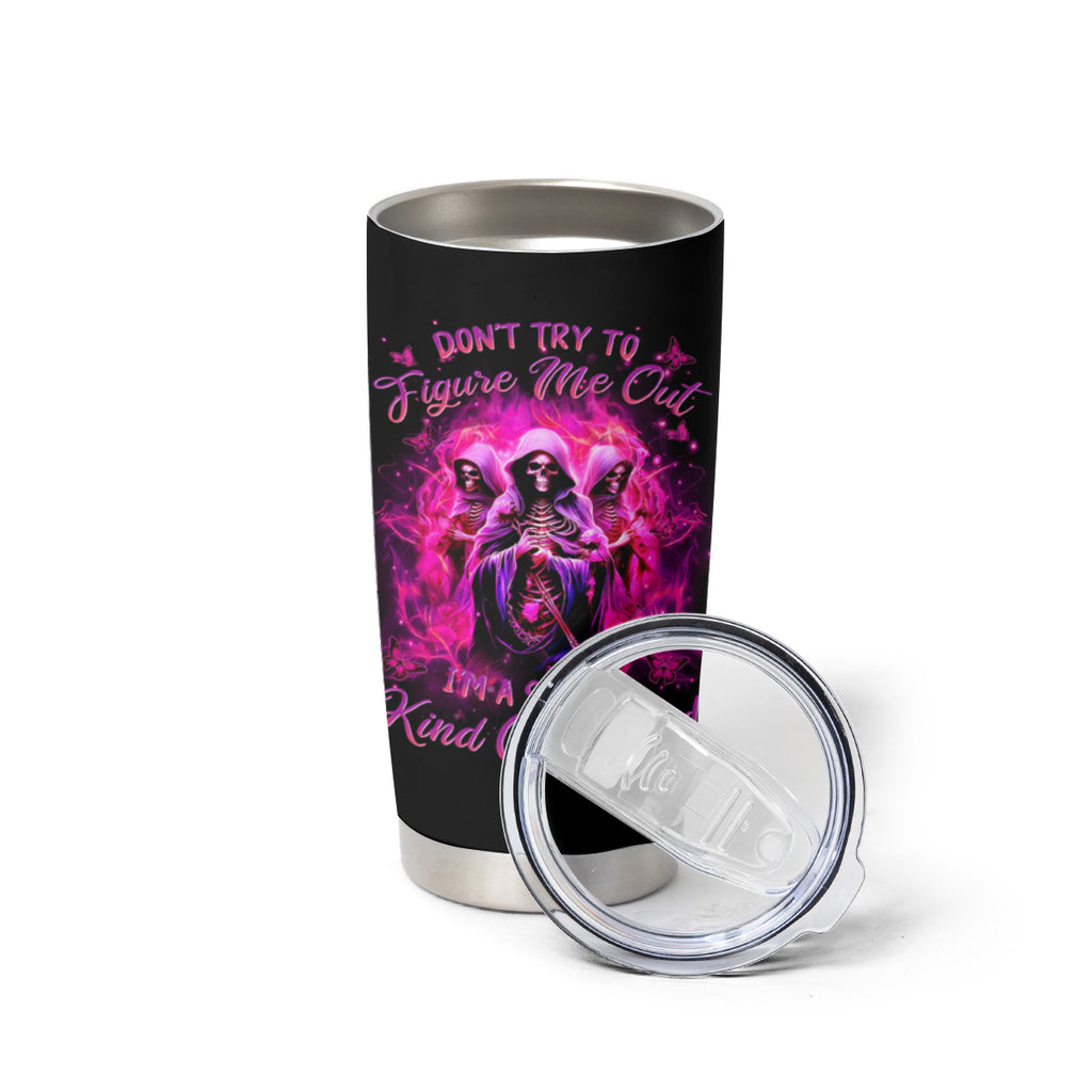 Witch Skull Tumbler Cup Don't Try To Figure Me Out I'm A Special Kind Of Twisted