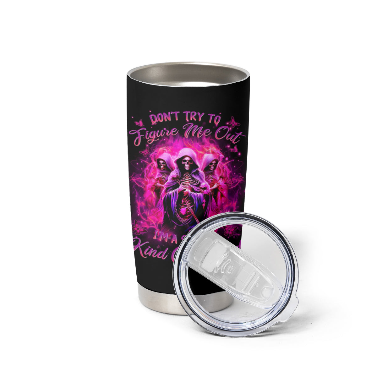 Witch Skull Tumbler Cup Don't Try To Figure Me Out I'm A Special Kind Of Twisted