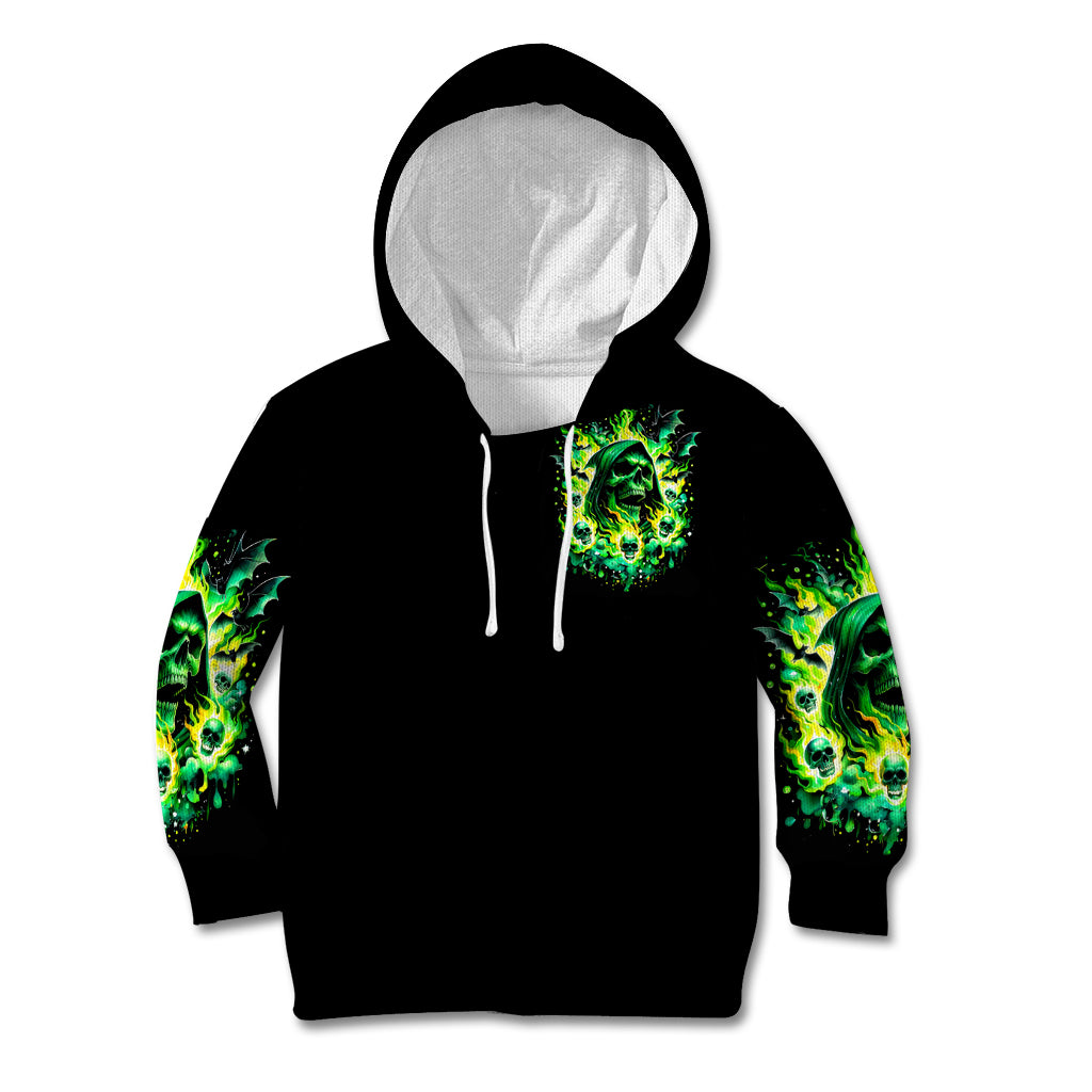 Flame Skull Kid Hoodie Heaven Don't Want Me Hell Afraid I Take Over DT01