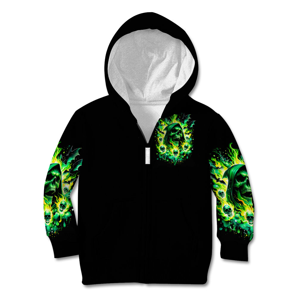 Flame Skull Kid Hoodie Heaven Don't Want Me Hell Afraid I Take Over DT01