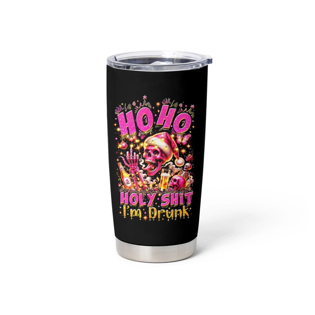 Christmas Skull Tumbler Cup Ho Ho Holy Shit I'm Drink