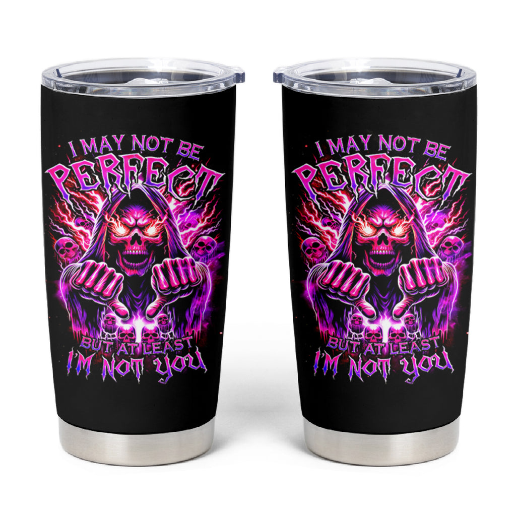Thunder Skull Tumbler Cup I May Be Not Perfect But At Least I'm Not You
