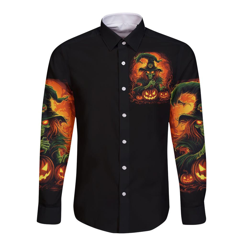 witch-skull-long-sleeve-button-shirt-zero-fucking-given