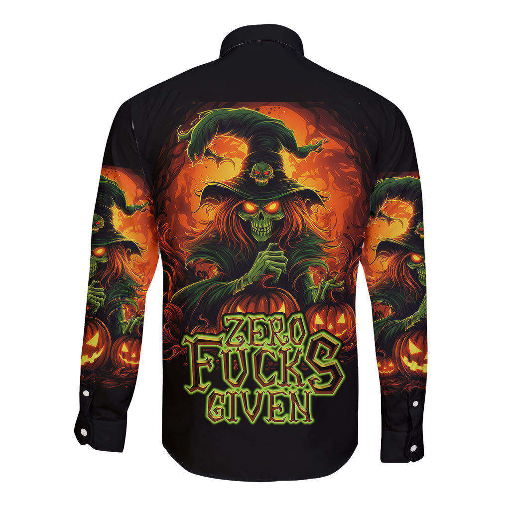 witch-skull-long-sleeve-button-shirt-zero-fucking-given