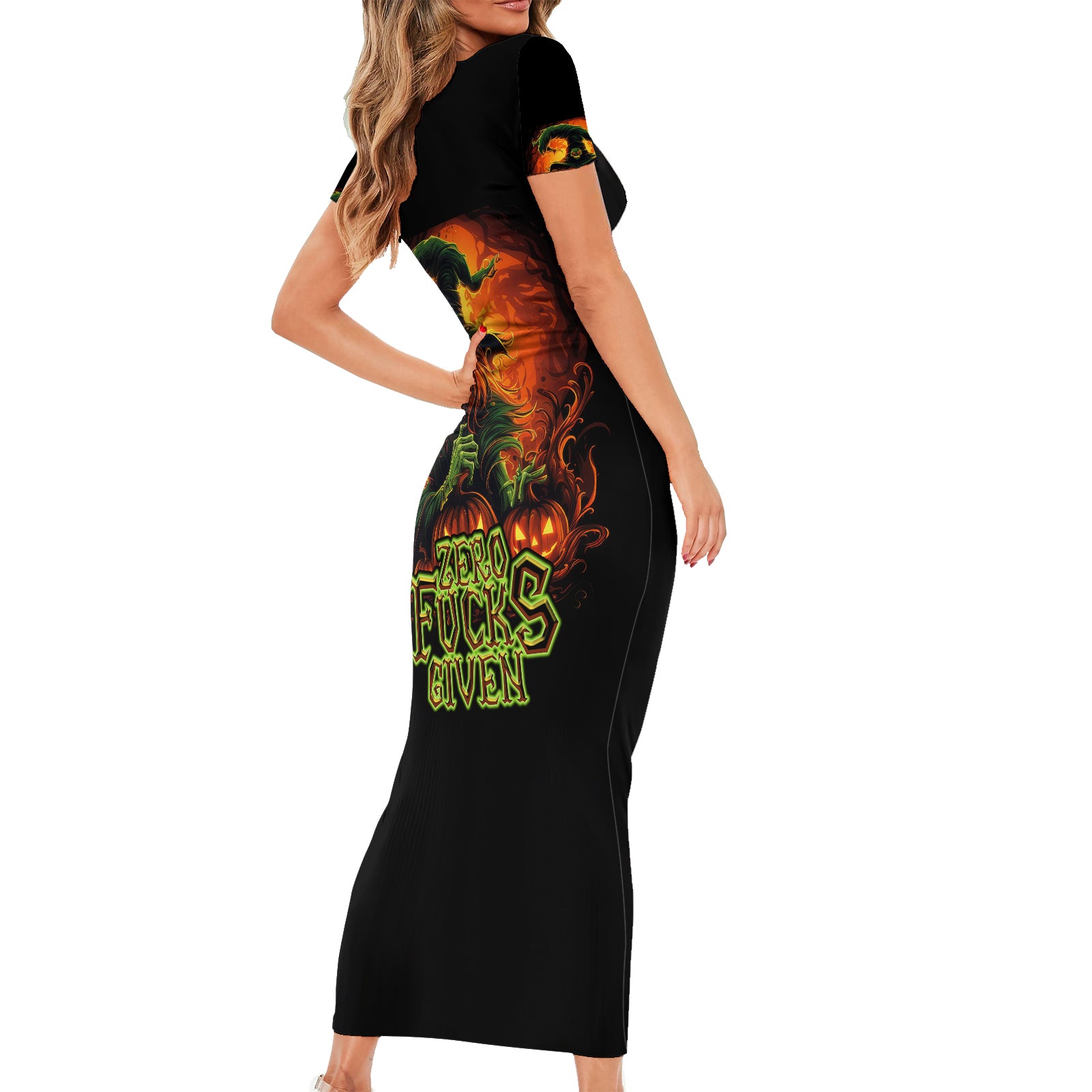 witch-skull-short-sleeve-bodycon-dress-zero-fucking-given