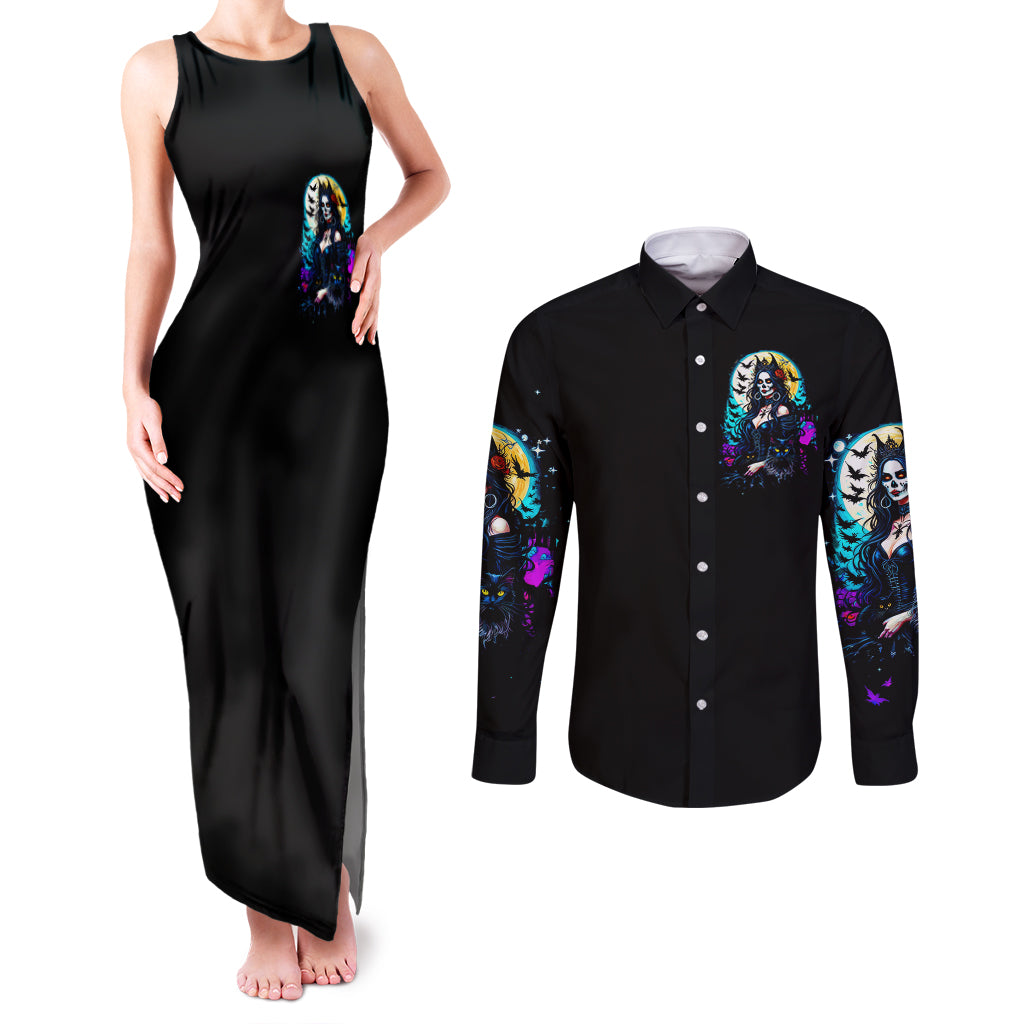 witch-skull-couples-matching-tank-maxi-dress-and-long-sleeve-button-shirts-bitch-im-not-a-princess-im-the-fucking-queen