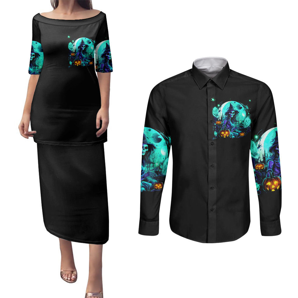 witch-skull-couples-matching-puletasi-dress-and-long-sleeve-button-shirts-come-with-us-and-you-will-see-our-halloween