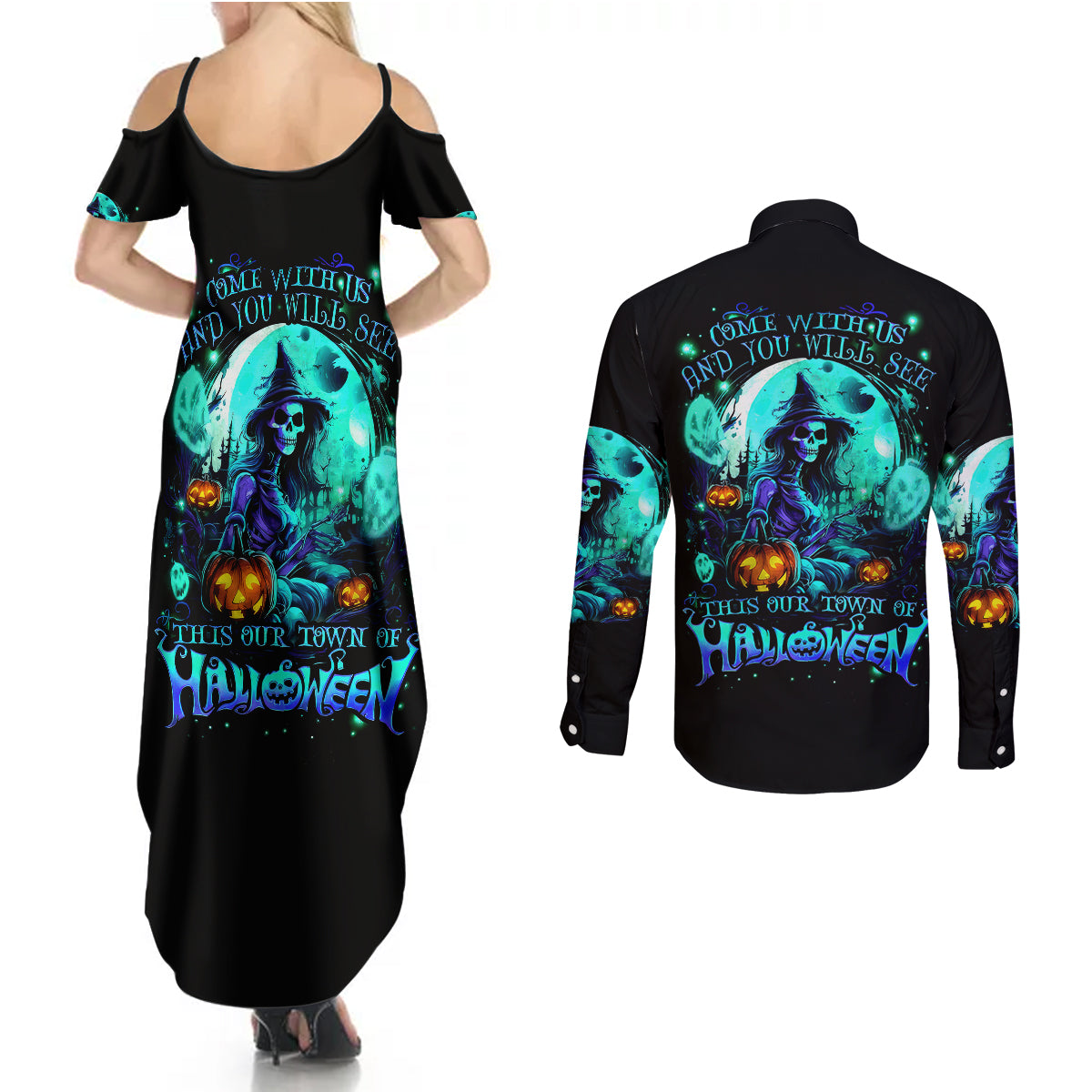 witch-skull-couples-matching-summer-maxi-dress-and-long-sleeve-button-shirts-come-with-us-and-you-will-see-our-halloween