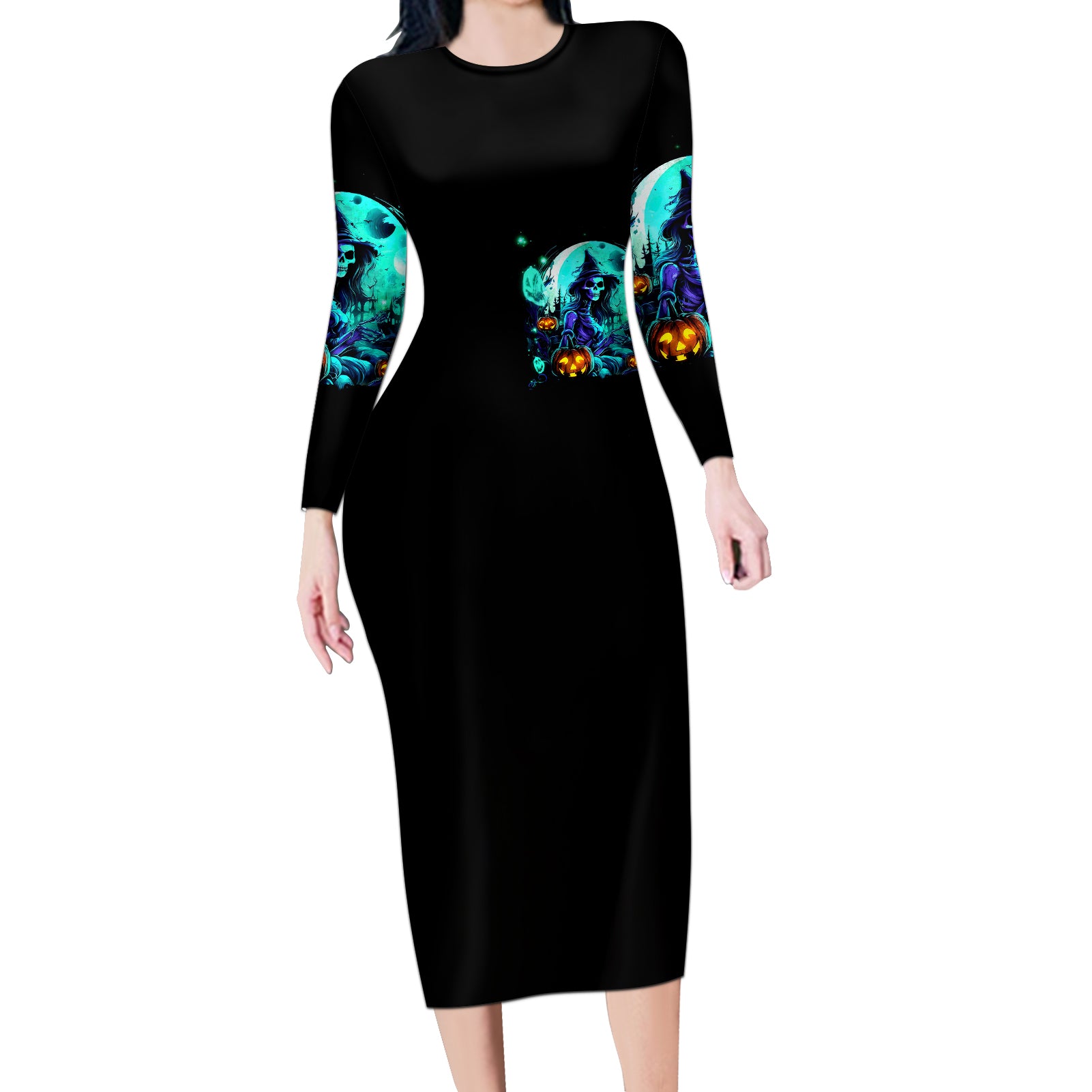 witch-skull-long-sleeve-bodycon-dress-come-with-us-and-you-will-see-our-halloween