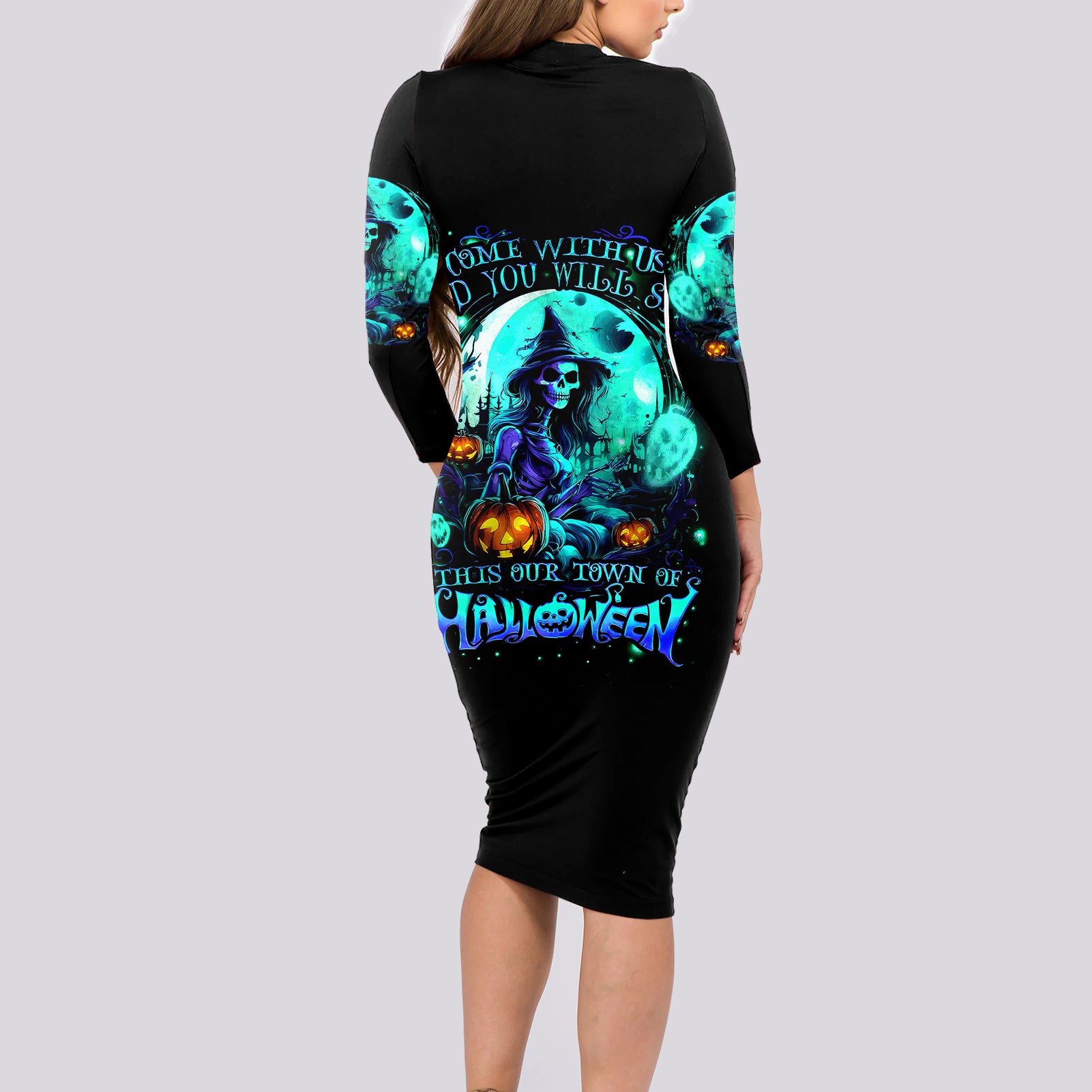 witch-skull-long-sleeve-bodycon-dress-come-with-us-and-you-will-see-our-halloween
