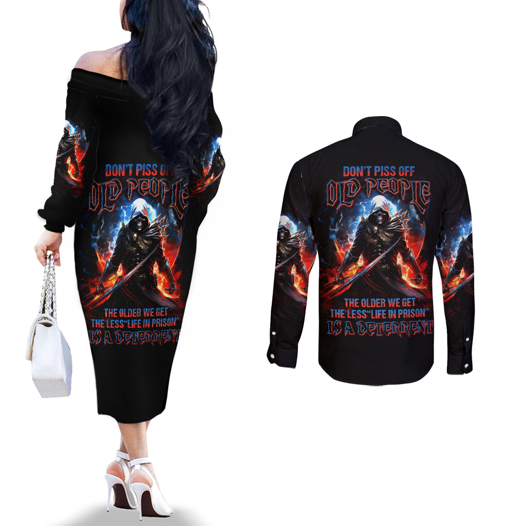 warrior-skull-couples-matching-off-the-shoulder-long-sleeve-dress-and-long-sleeve-button-shirts-dont-piss-off-old-people