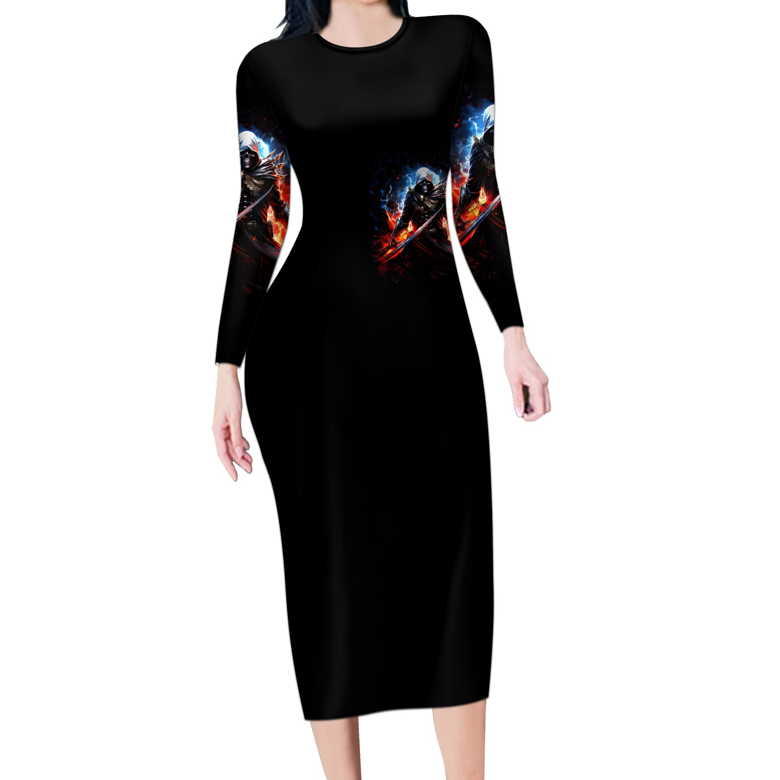 warrior-skull-long-sleeve-bodycon-dress-dont-piss-off-old-people