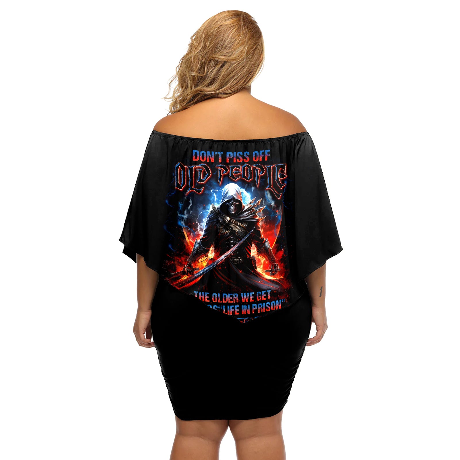 warrior-skull-off-shoulder-short-dress-dont-piss-off-old-people
